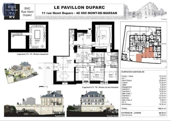 Appartement à vendre 4 pièces 150.41m²