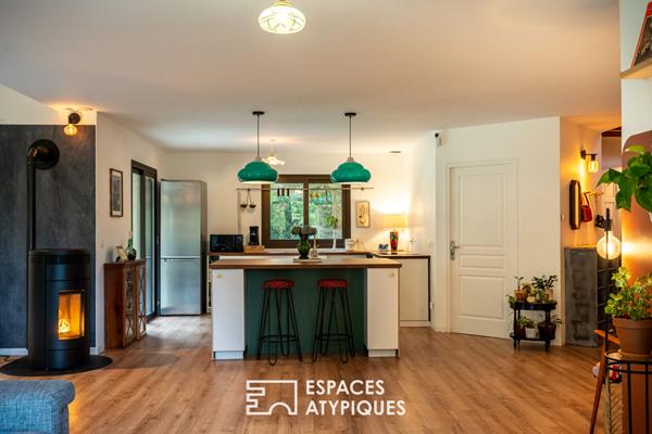 Maison contemporaine et chaleureuse