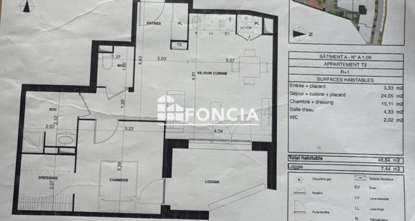 Location Appartement 2 pièces 48.84 m² - Villenave-d'ornon 33140