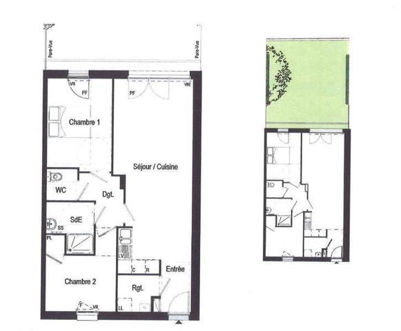 Appartement 3 pièces - 44800 Saint-Herblain