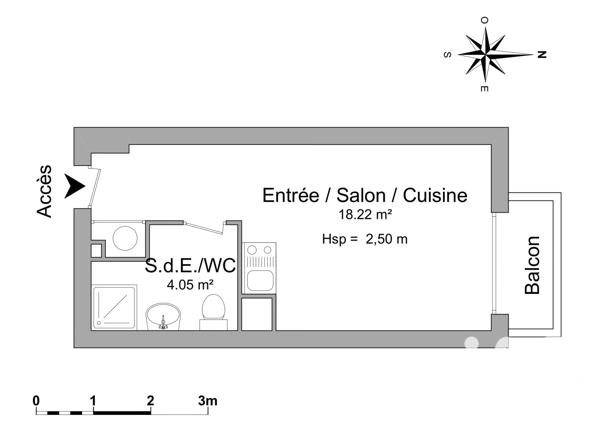 Studio à vendre 22,27 m² Corbeil-Essonnes