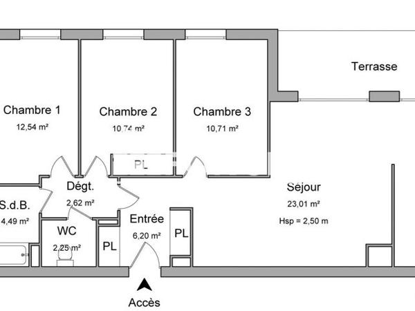 Location Appartement 4 pièces 87.32 m² - RUE JEAN CLAUDEVILLE Bruges 33520