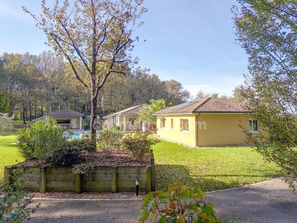 Magnifique villa d'architecte de plain-pied pour environ 260 M2 habitables avec piscine, parc 1 hectare clos et arboré.