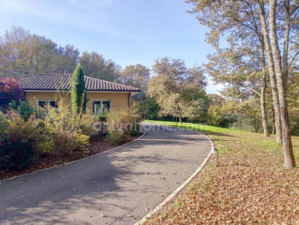 Magnifique villa d'architecte de plain-pied pour environ 260 M2 habitables avec piscine, parc 1 hectare clos et arboré.