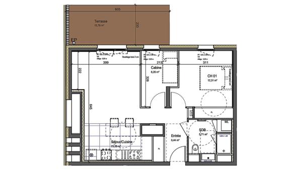 Appartement à vendre 2 pièces 54 m² Montriond