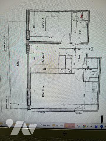 THOUARE-SUR-LOIRE. plein centre dans immeuble de 2014 - T3 avec balcon . Box et Parking. Libre