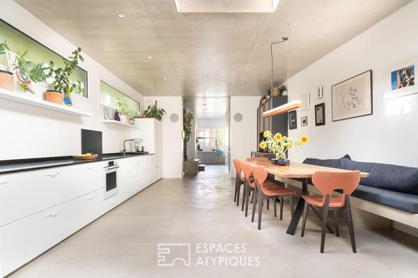 Maison contemporaine avec jardin et terrasse