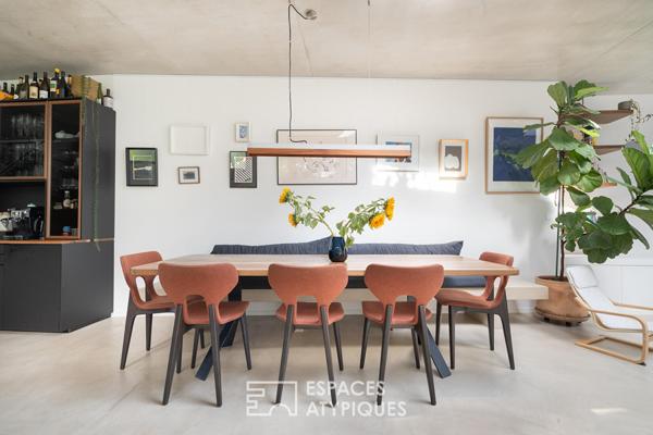 Maison contemporaine avec jardin et terrasse
