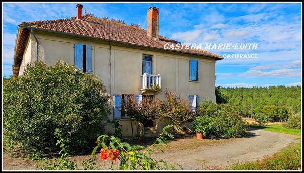 Propriete à vendre-Maison 7 pièces + bâtiments- 85,61 HECTARES proche de VIC FEZENSAC (32)