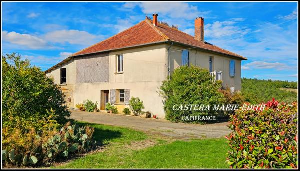 Propriete à vendre-Maison 7 pièces + bâtiments- 85,61 HECTARES proche de VIC FEZENSAC (32)