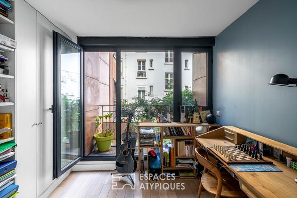 Maison contemporaine avec terrasse arborée