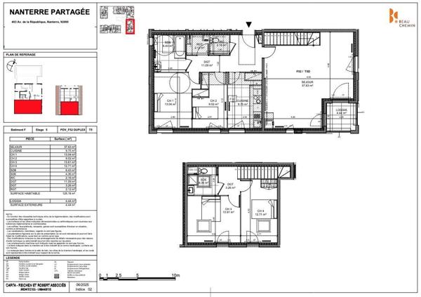 Appartement à vendre 5 pièces 125 m² Nanterre