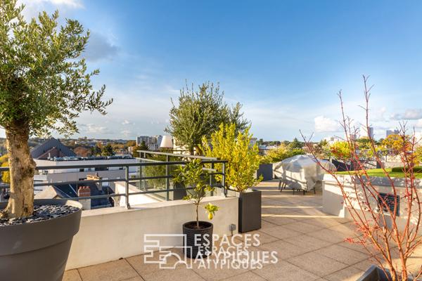 100m² au dernier étage avec terrasse panoramique sur Nantes de 130m²