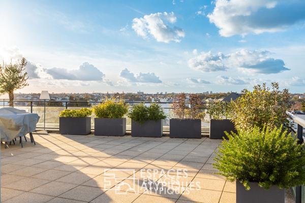 100m² au dernier étage avec terrasse panoramique sur Nantes de 130m²