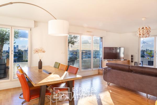 100m² au dernier étage avec terrasse panoramique sur Nantes de 130m²