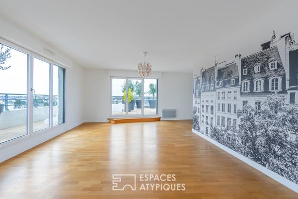 100m² au dernier étage avec terrasse panoramique sur Nantes de 130m²