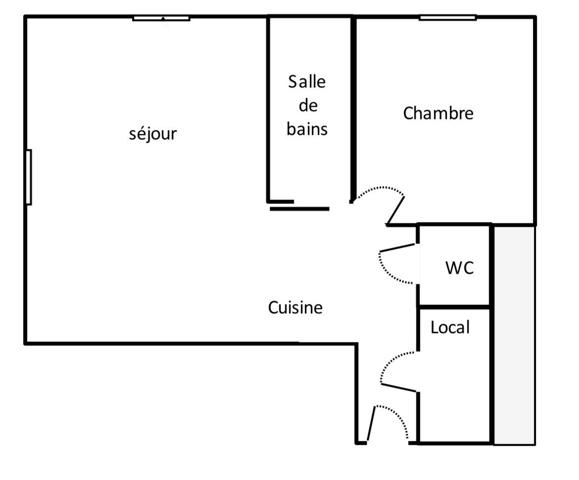 Appartement 2 pièces - 40 m² Exclusivité efficity