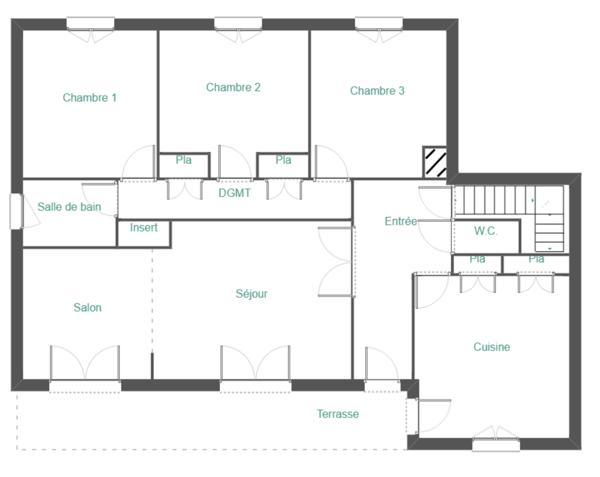 Millau (12100) MAISON TYPE 4 DE 105 M² SUR SON TERRAIN DE 1664 M²