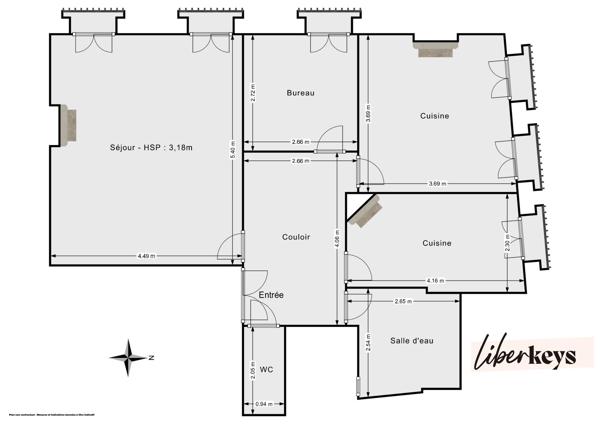 Marseille 1er – 70 m² lumineux, 2 chambres, à deux pas du Vieux-Port