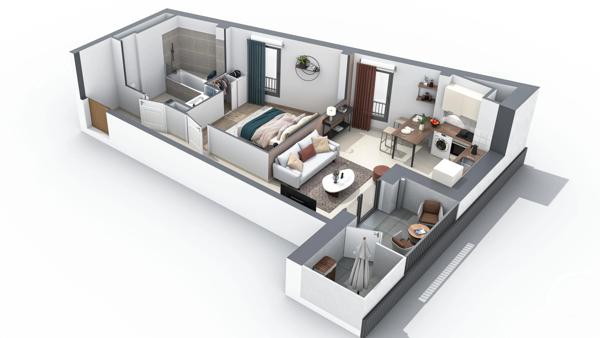 Appartement T2 à vendre  2 pièces - 45,90 m 2   ANNECY  - 74
