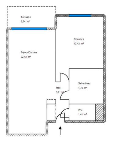 CANNES LA BOCCA, T2 dans une résidence moderne de 2019, avec terrasse et parking