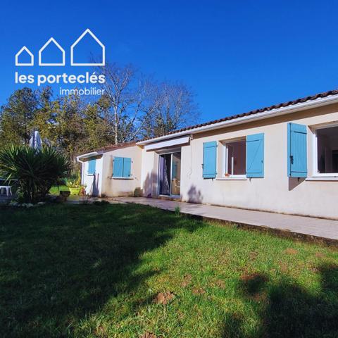 Fléac maison plain pied avec 3 chambres, jardin et garage