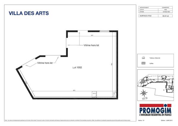 Location local commercial Yerres - 66 m² - 1 570 €/mois