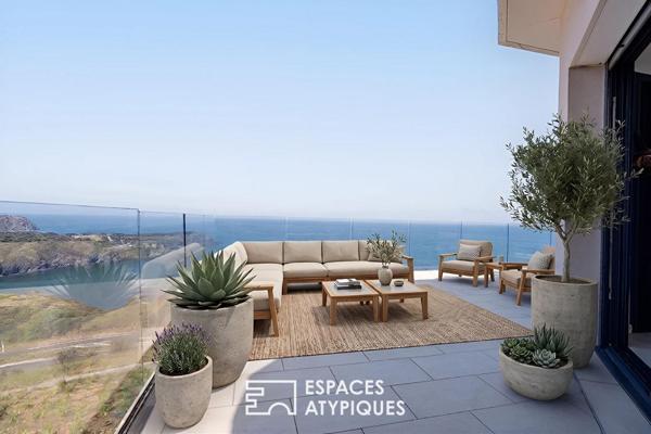 Villa contemporaine d’inspiration californienne avec vue mer panoramique