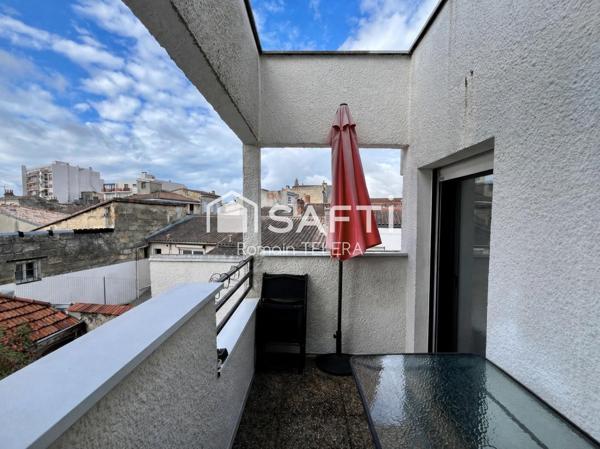 Nansouty : T2 de 38 m² avec vue dégagée, balcon et place de parking