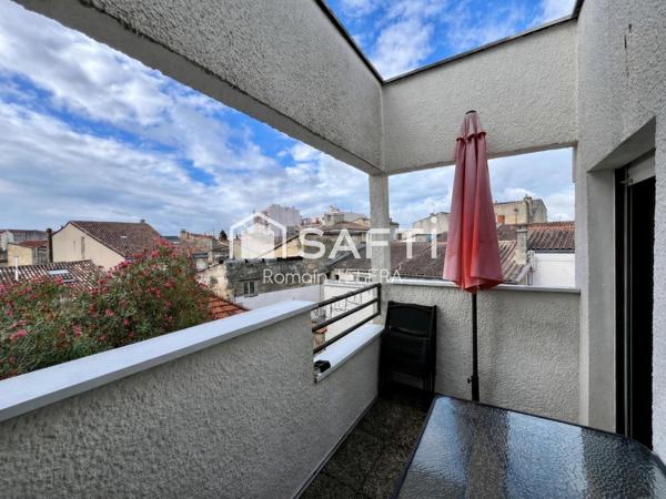 Nansouty : T2 de 38 m² avec vue dégagée, balcon et place de parking