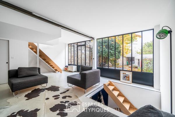 Maison d’Architecte en fond de cour, esprit Atelier d’Artiste