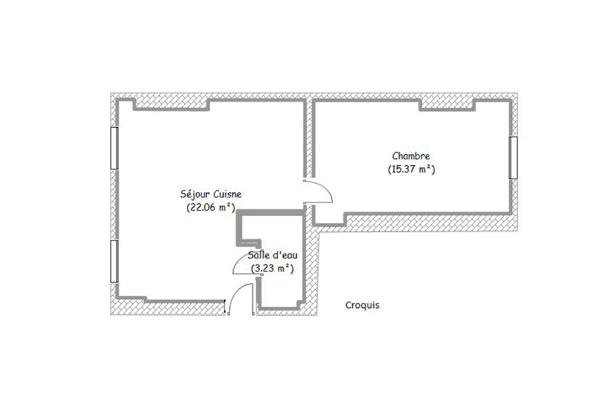 Appartement de 2 pièces