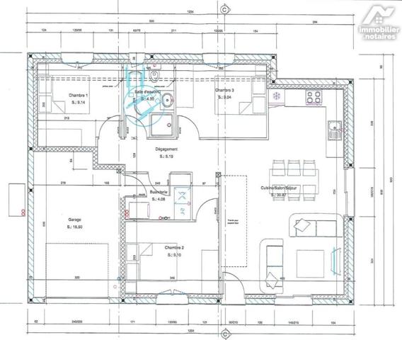 Maison à TREBEURDEN PLAIN-PIED - 3 chambres - lot D