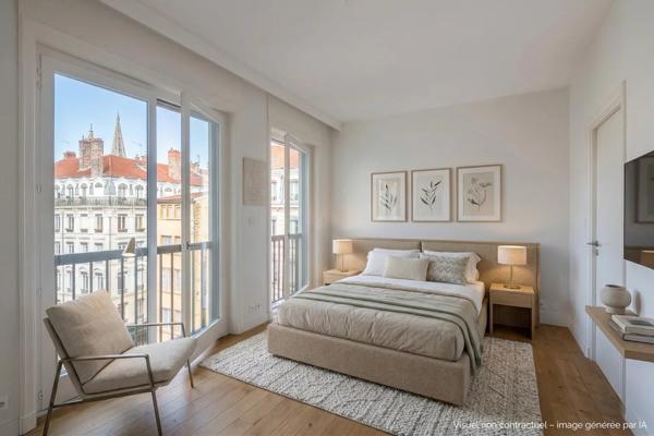 Lyon 2 - Quai de Saône - Appartement de 144 m² au 5 ème étage avec balcon - 3 chambres - Garage