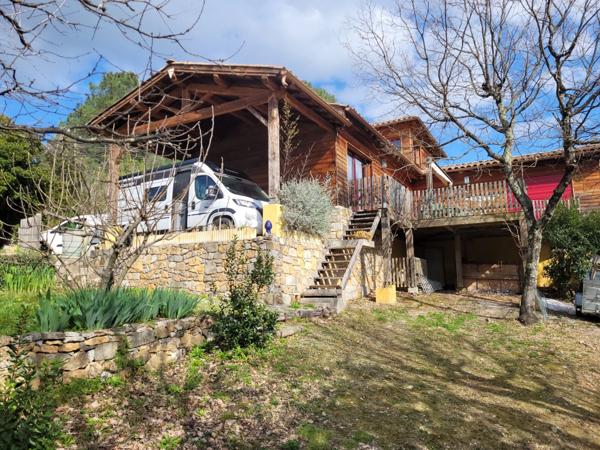 DURFORT (30170) A vendre Maison à ossature bois – 153 m² habitables environ sur 4000 m² de terrain et 189m² d'annexes.