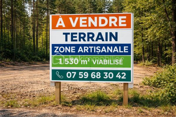 Terrain commercial de 1 530 m²