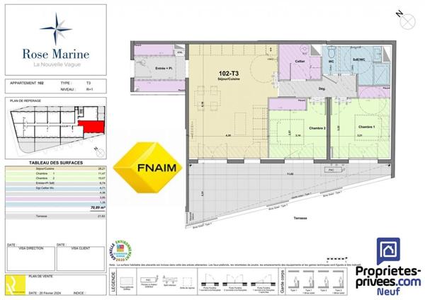Appartement Port La Nouvelle 3 pièce(s) 71 m2