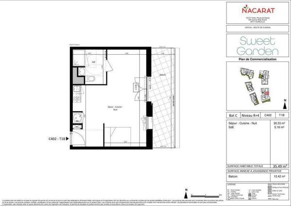 Appartement 1 pièce - 44120 Vertou