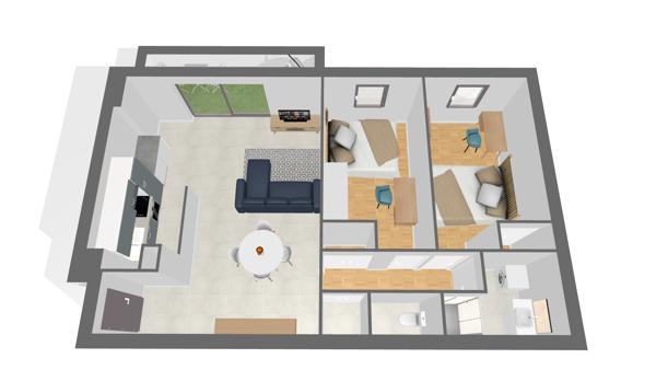 Appartement
         3 pièces
        - 57 m² Exclusivité 139 500 € *