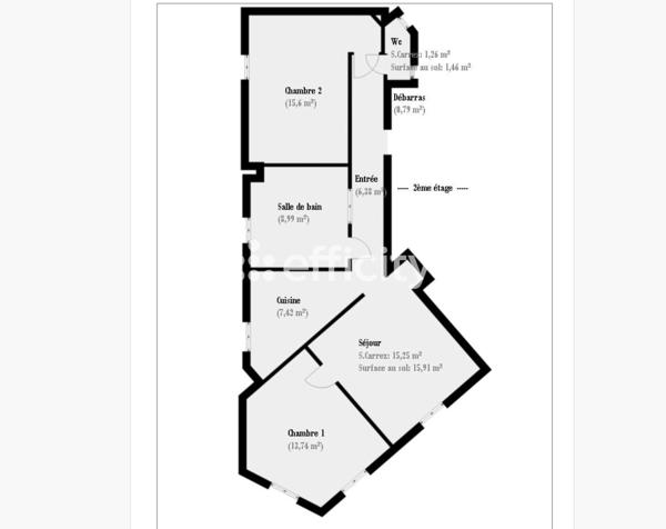 Appartement 3 pièces - 69 m² Exclusivité