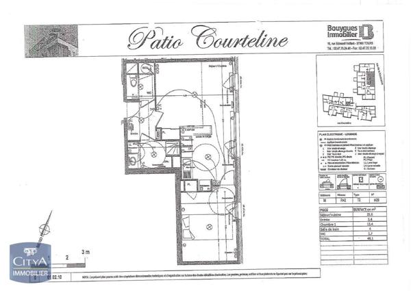 Appartement à louer 2 pièces 48.1m²