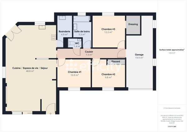 Maison 4 pièces - 94 m² Exclusivité efficity