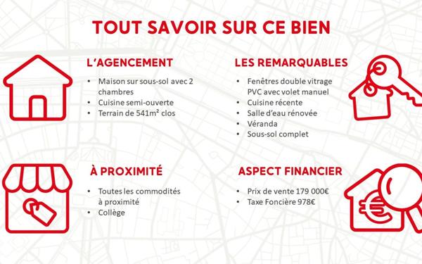 Maison à vendre    3 pièces •  Genlis