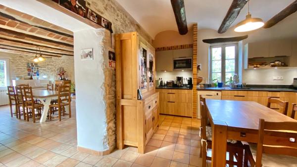 Dpt Gard (30), à vendre proche de BARJAC, aux portes de l'Ardèche, ancien Mas avec gîtes de 350 m² - Terrain de 5 000 m² avec piscine