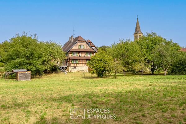 Maison alsacienne de caractère avec grange et vaste terrain