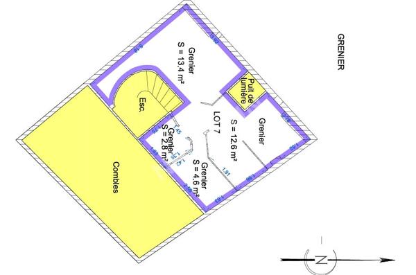 Plateau + combles soit duplex soit deux appartements