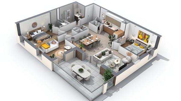 Appartement à vendre 4 pièces 87 m² Domène