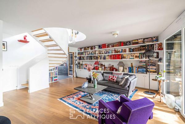 Duplex contemporain aux terrasses végétalisées, esprit canopée urbaine
