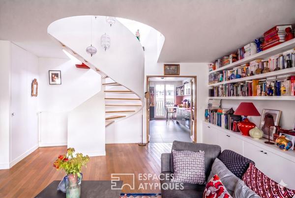 Duplex contemporain aux terrasses végétalisées, esprit canopée urbaine