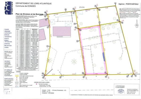 DONGES / Terrain de 600 m² / Non viabilisé / LIBRE DE CONSTRUCTEUR